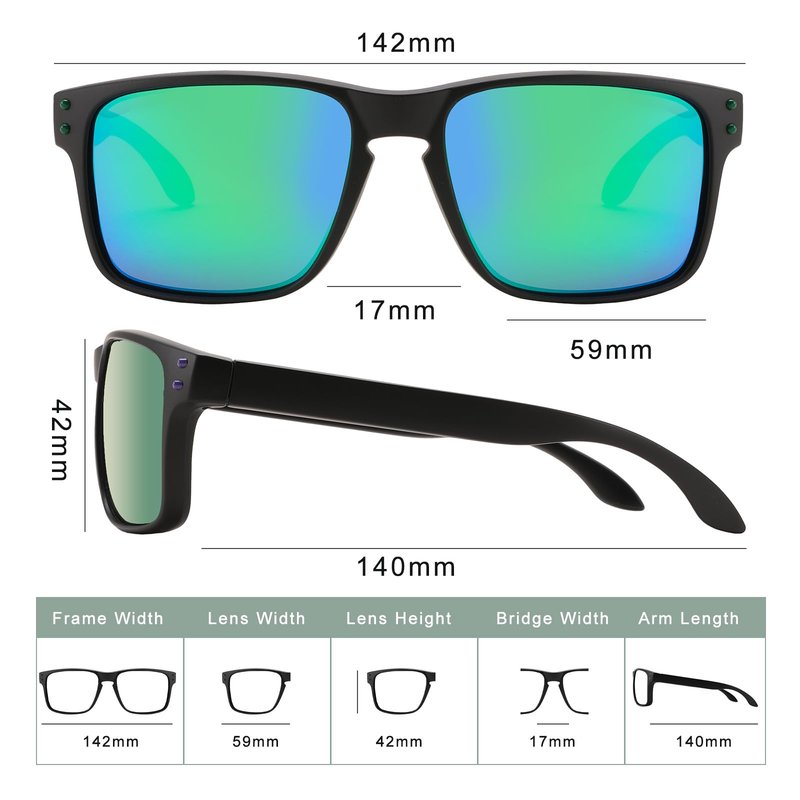 Karsaer Lago Polarized Sport Sunglasses for Men and Women, Ideal for Driving Fishing Cycling Running, UV Protection