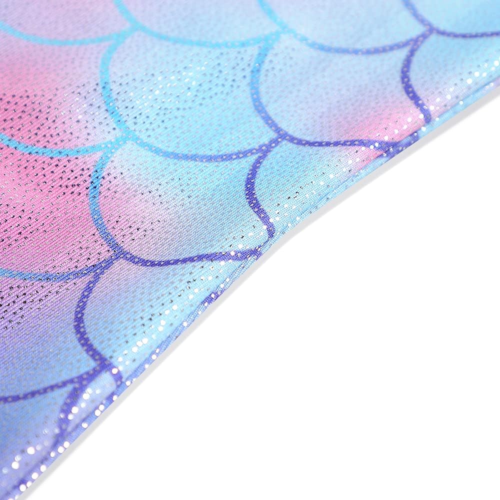Skiennix Girls' Gymnastics Leotard - Shiny Rainbow Mermaid Unicorn Design | Toddler Size Available