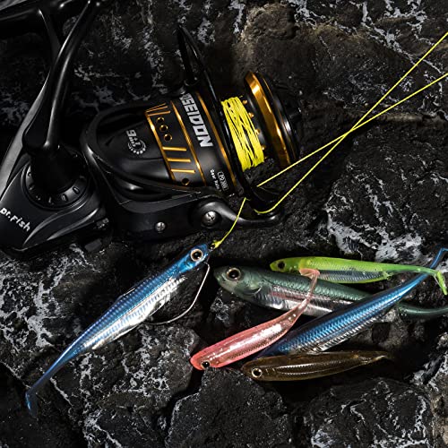 Paddle Tail Swimbaits - Watermelon Soft Fishing Lures 2.7" - Pack of 6