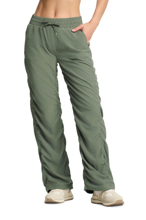 Yogipace Women's Lightweight Wrinkle Resistant Dance Studio Pants,Travel Pant with UV Protection,31",Grey Sage,Size M