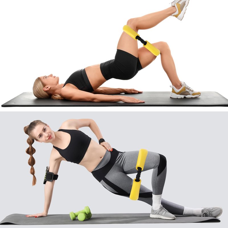 Hiboom Hip Core System, Loop Resistance Bands for Workout, Glute Workout Bands to Stretch and Strengthen Legs, Butt, Hips, Thighs and Glutes, Elastic Exercise Equipment for Women, Men (Yellow,20 Lbs)