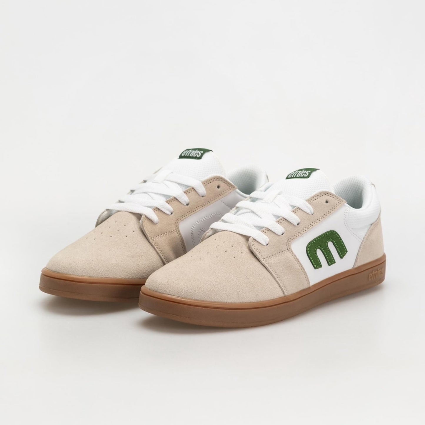 Etnies Cresta – Classic Silhoutte and Force Shield Reinforced Upper for a Durable, Stylish Shoe - White/Green/Gum - 7