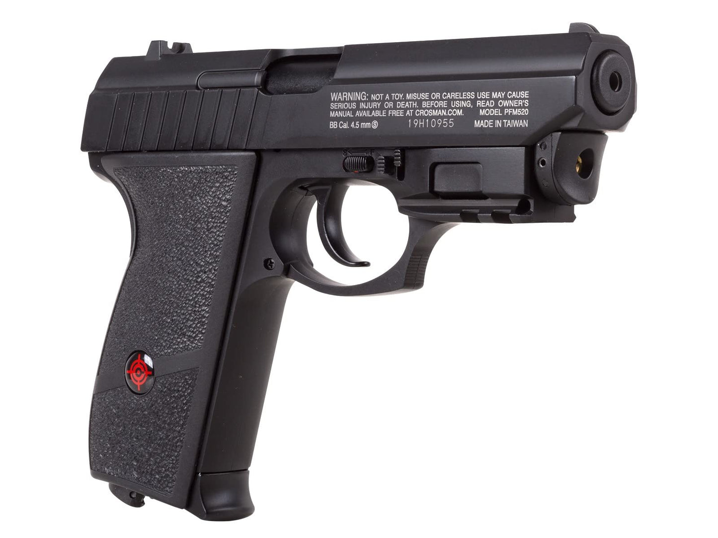 Crosman PFM520 Night Stalker CO2-Powered Air Pistol With Red Laser Sight (Class II <1 mW)