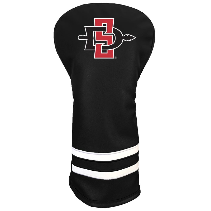 Team Golf NCAA SAN Diego ST Vintage Driver Headcover - Printed Team Golf NCAA Vintage Driver Golf Club Headcover, Form Fitting Design, Retro Design with Fleece Lining for Extra Club Protection