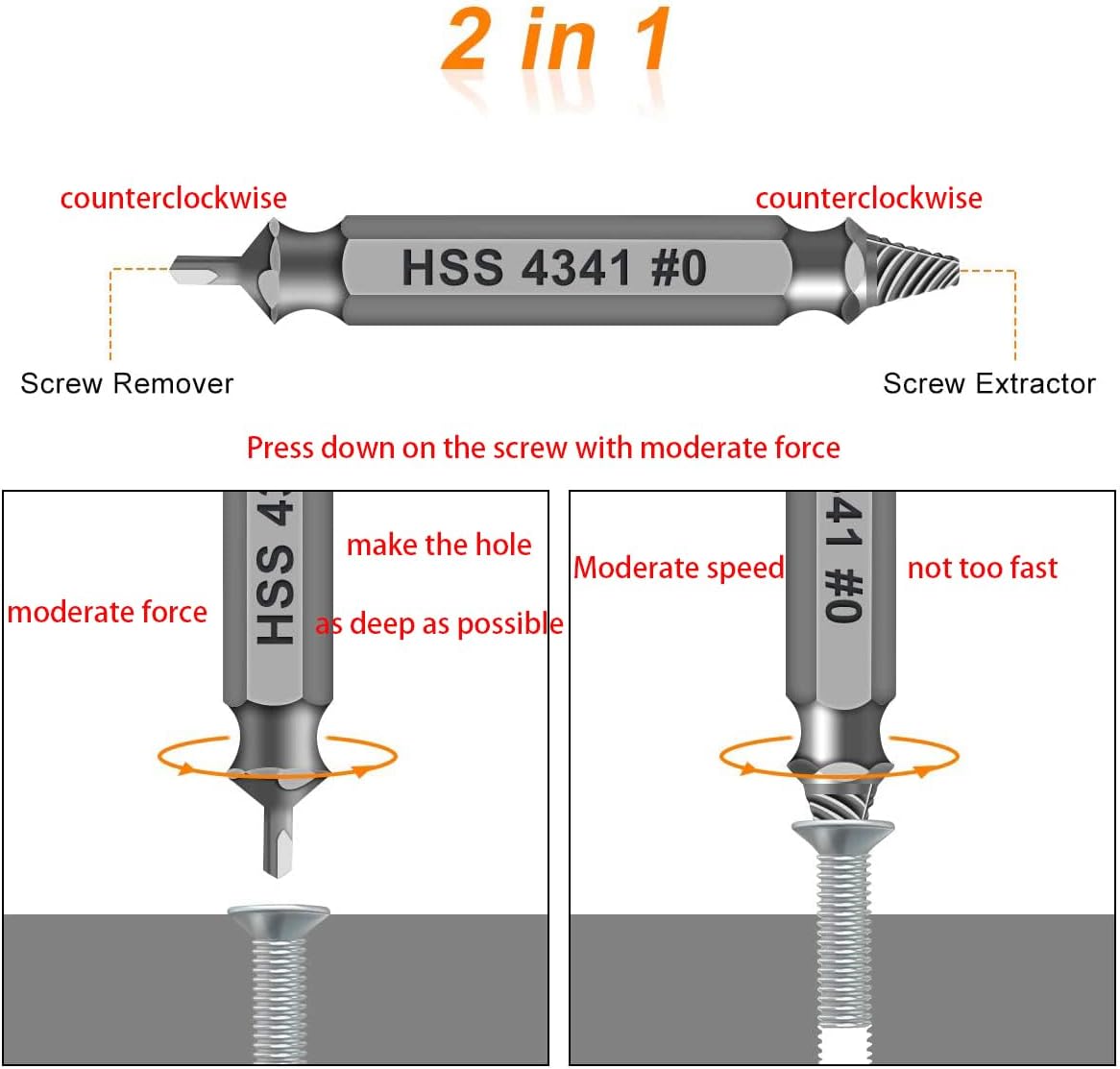Regine Switzerland Damaged Screw Extractor Set - Easy Removal Tools for Stripped Screws & Bolts | Perfect Father's Day Gift for Dad