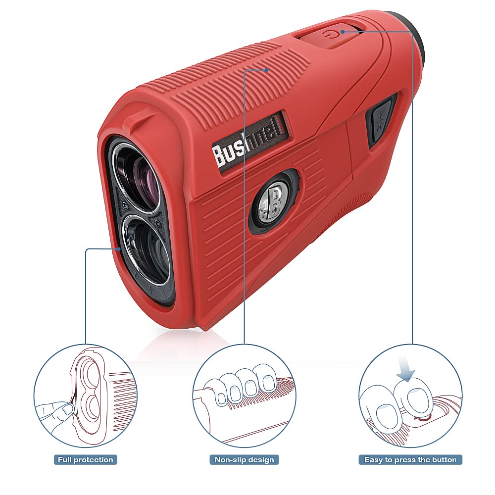 TUSITA Silicone Case Compatible with Bushnell Tour V5 Slope Shift Laser Golf Rangefinder - Red