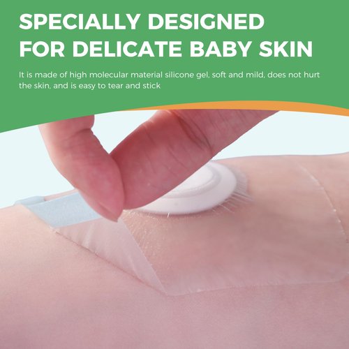 GRLEAYIE Baby Belly Navel Patches(20 Pieces), Hernia Patch,Belly Button Shaper with Waterproof Cotton Pads,Umbilical Hernia Belt Baby,Button wrap 8×8cm