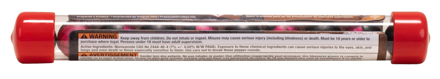 P2P Core Defense Pepper Rounds Non-Lethal Self Defense Ammo for Pepper and Paintball Guns, 68 Caliber, Pepper Rounds, 10 Count