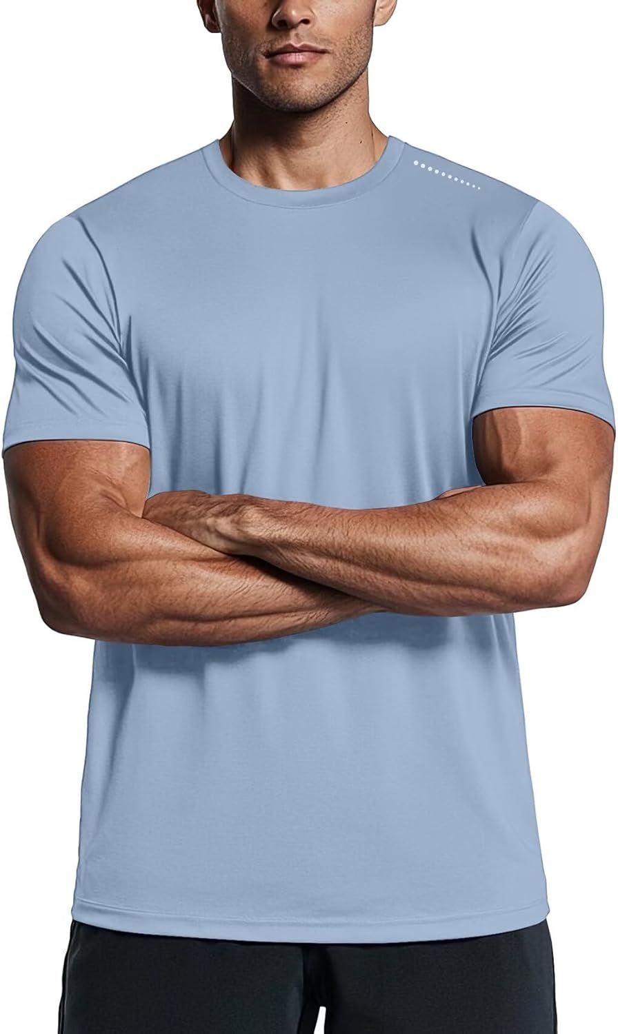 Zengjo Men's Athletic Shirt - Moisture-Wicking Short Sleeve Quick-Dry T-Shirt for Gym & Running