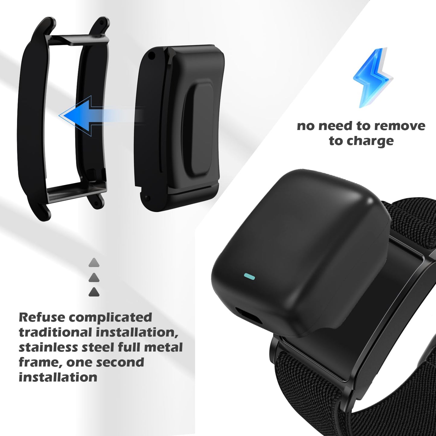 Anpzband Nylon-Strap Compatible-With Whoop-4.0 Band - Adjustable- Breathable Replaceable Wristband, Stretchy Sports Bands for Men Women, 24cm Wristband for Hiking/Running/Outdoor