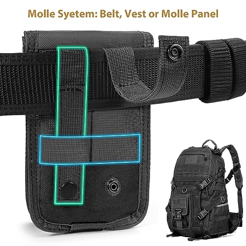 SOWHUP Tactical Molle Phone Pouch Holster Black3 – Small EDC Gadget Organizer