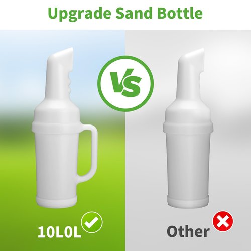 10L0L Universal Golf Cart Sand Bottle with Holder for Yamaha EZGO Club Car, Divots Filler Sand & Seed Bottle