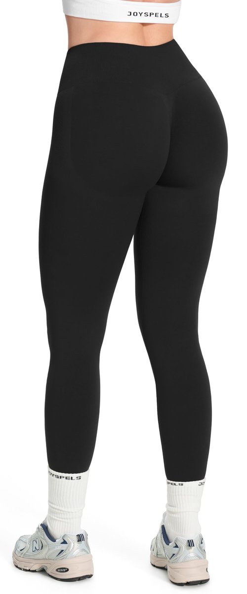 JOYSPELS SEAMX Butt Lifting Leggings for Women Workout Scrunch Gym Leggings Tummy Control High Waist Yoga Pants Seamless Black L