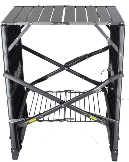 GCI OUTDOOR Slim-Fold Cook Station - Portable Folding Kitchen Table with Heat Resistant Top & 4 Side Tables