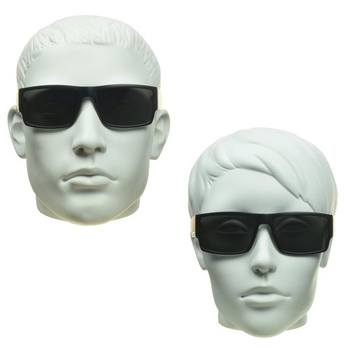 Locs Super Dark Sunglasses Mens Black Wrap Around Lowrider Gangster Cholo Vintage Flat Top (Deville Matte - Fits Med - Lg, Grey)