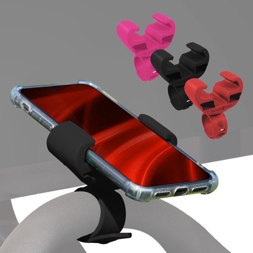 Black Harp Silicone Bike Phone Holder Designed for Peloton and Exercise Bike- Cell Phone Mount for Stationary Exercise Bike Accessories
