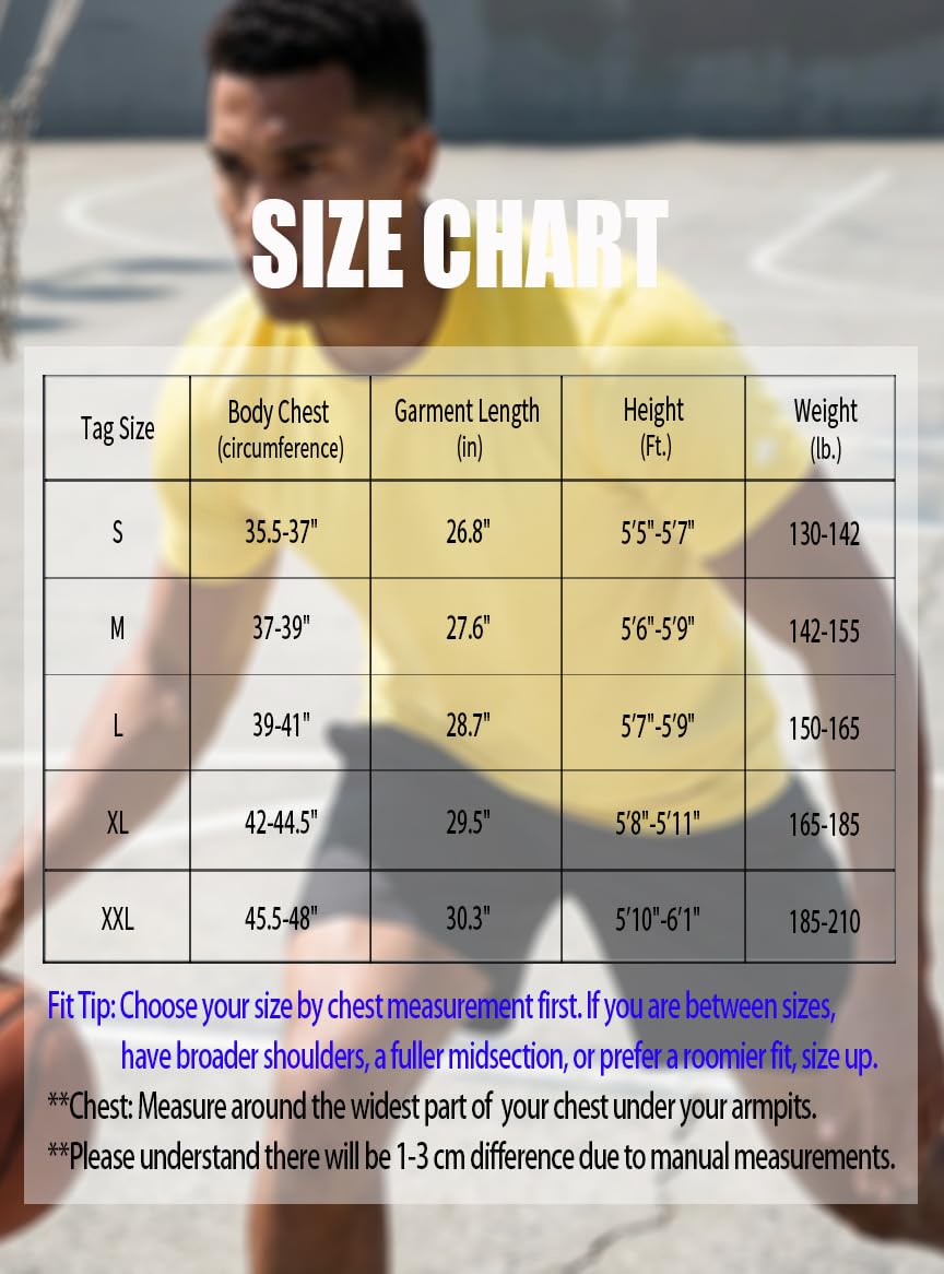 Zengjo Mens Athletic Shirts Quick Dry Moisture Wicking Gym Workout T-Shirt