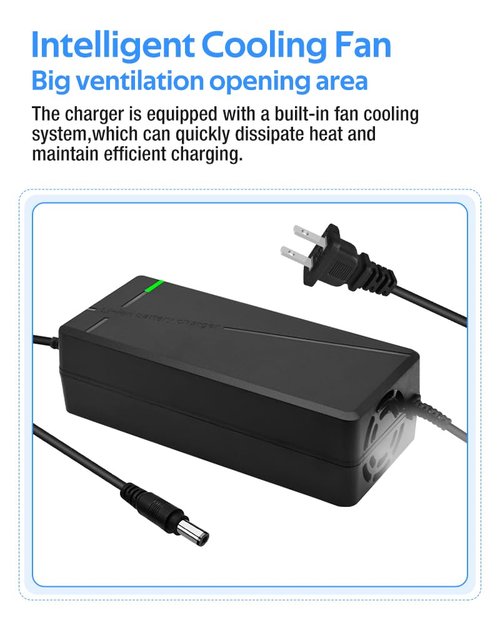 42V 3A/5A Charger Charging Speed is 100% Faster Than 1.5A and 50% Faster Than 2A,6 Plug Suitable for Various Lithium Batteries, Such as Lawn Mower and Wheelchair Lithium Batteries, etc. (3A-6 Plugs)