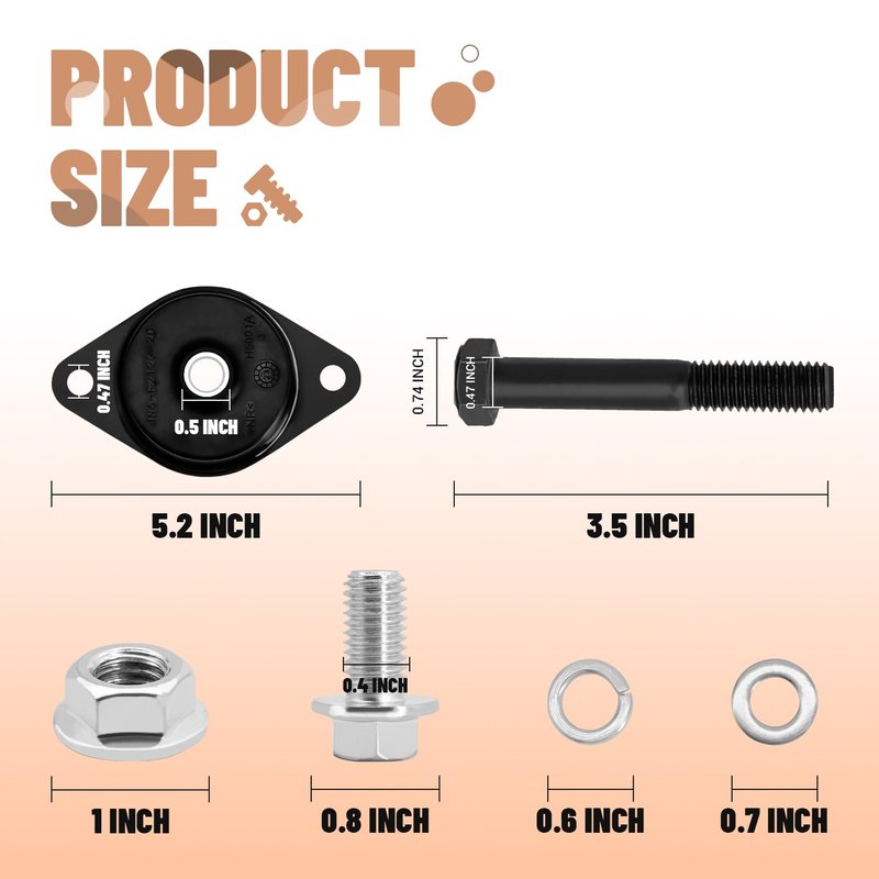 CLUBRALLY Golf Cart Rear Arm Front Bushing Mounting Kit, Applicable to 1996-Up Yamaha G&E G16,G19,G20,G21,G22,G23,27,G28,G29 Drive Alternate OEM#JN6-F2123-00-00/JN6-F2123-10/JN6-F2123-20-00