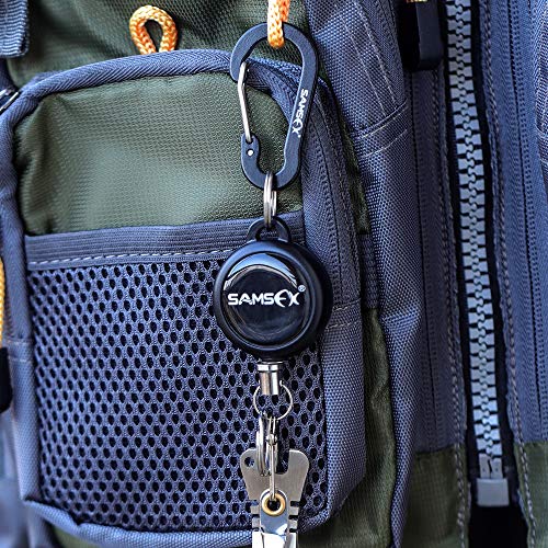 Fly Fishing Zinger Retractor Set - 3pcs with Carabiner & 24in Nylon Cord