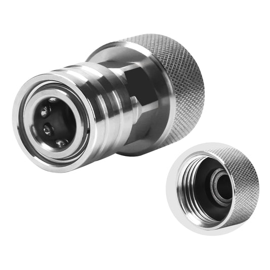 Garden Hose to Pressure Washer Adapter, 3/4” GHT to 1/4” Quick Connect, Hose to Power Washer Connector for Car Wash, Nozzle & Water Spray Attachment, Stainless Steel