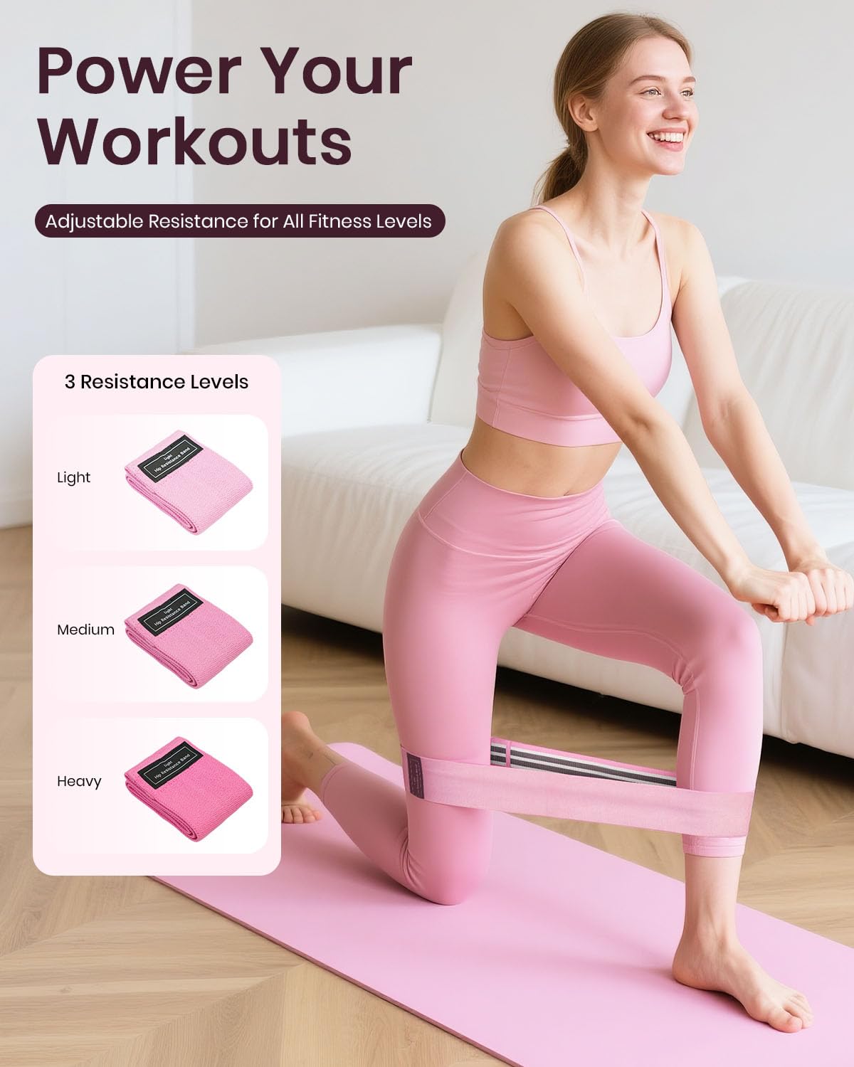 Fuelion Pilates Ring Set, Magic Circle Yoga Ring, Pilates Ball, Adjustable Ankle Wrist Weights, Resistance Bands, Mini Ball, Pilates Starter Kit for Strength, Workout Guide Included (Pink, Large-Pro)