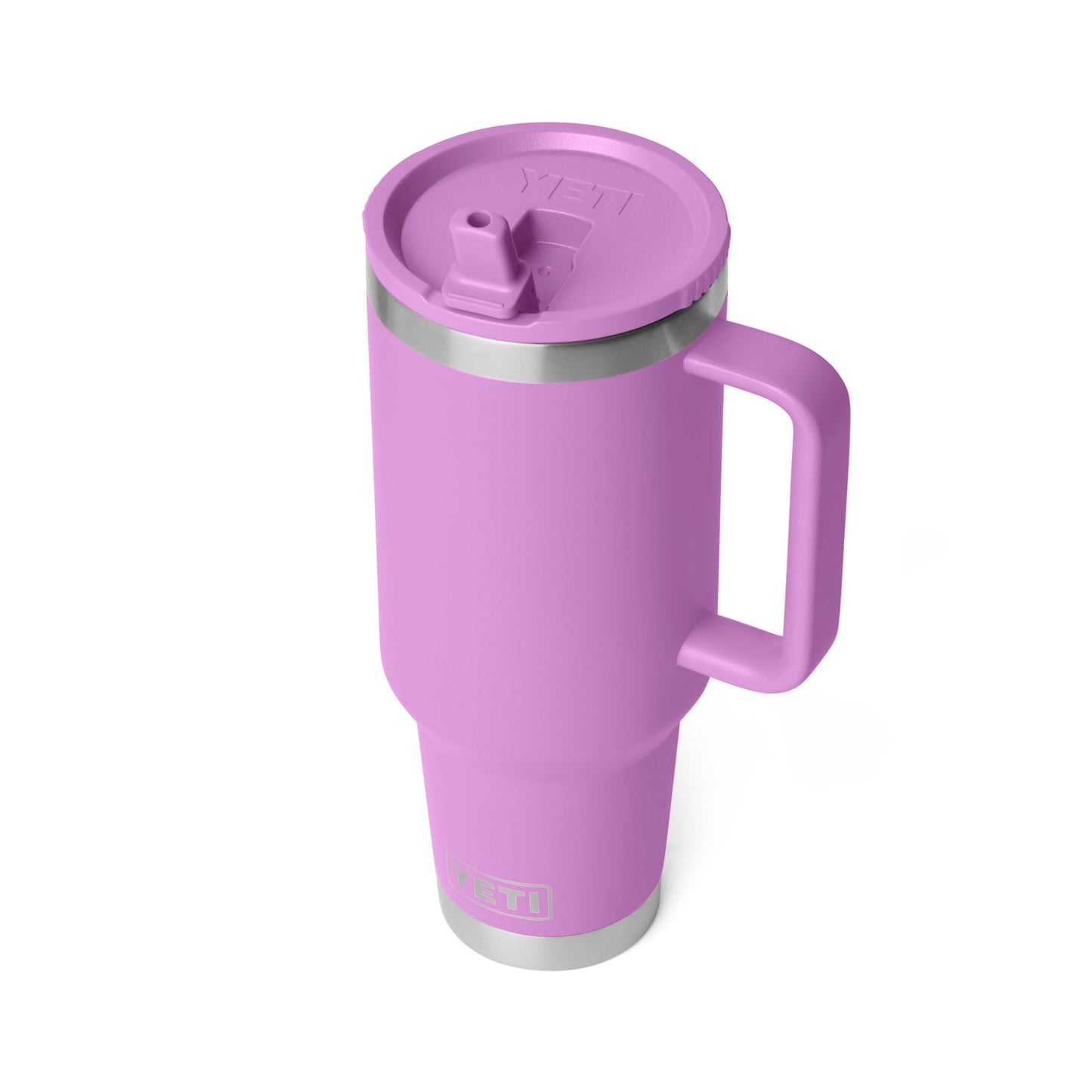 YETI Rambler 40 oz Travel Mug with Flip Straw Lid – Stainless Steel, Vacuum Insulated, Leakproof, Cup Holder Friendly, Desert Bloom