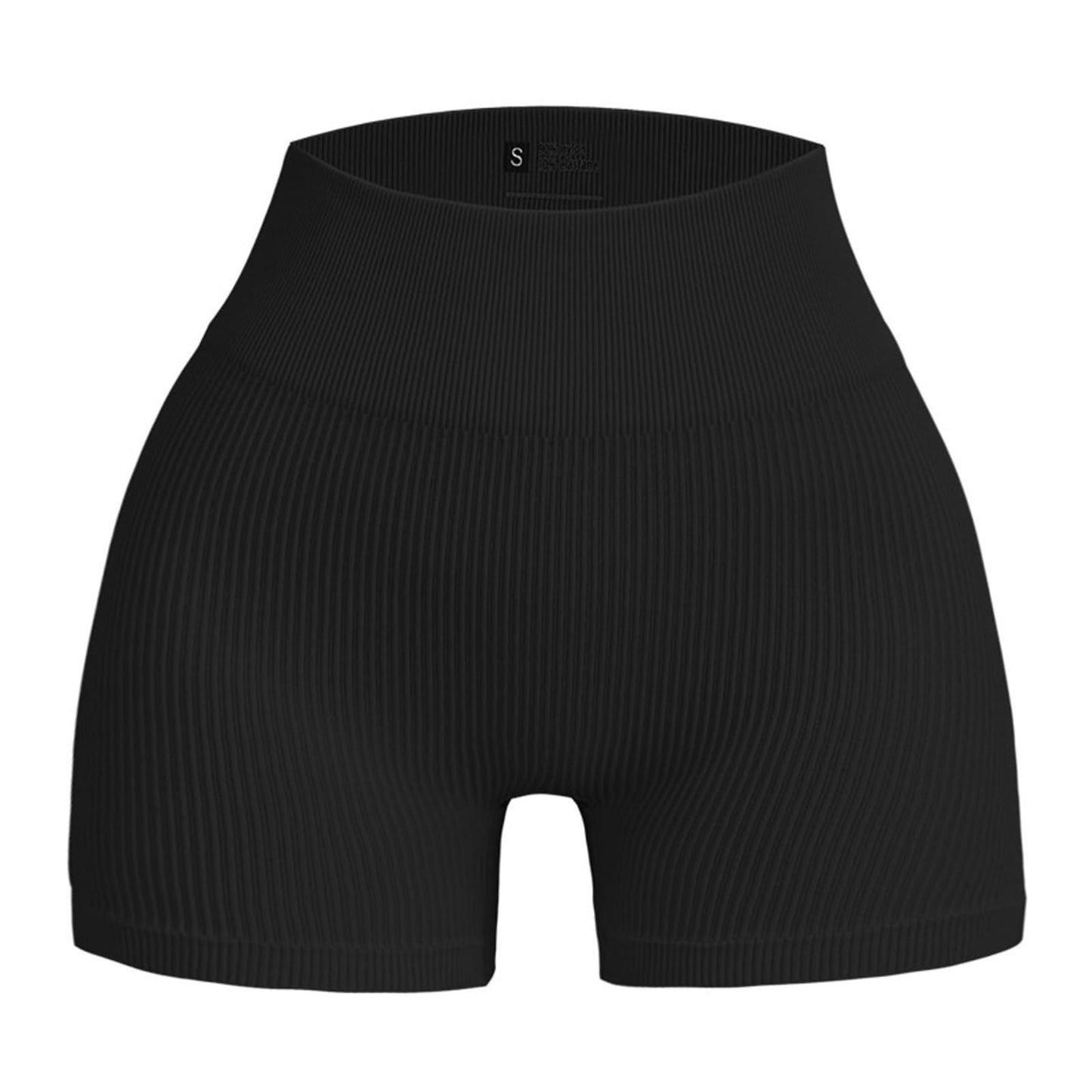 WXUP HOPS Women Athletic Shorts-High Waisted Butt Lifting Workout Pants-Seamless Scrunch Biker Shorts for Gym,Yoga,and Running(Black L)