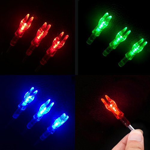 Lighted Nocks for Arrows by [Brand Name] - Bowstring Activation | 6 Pack for .166/G, .204/X, .233/H, .244/S, .246/GT