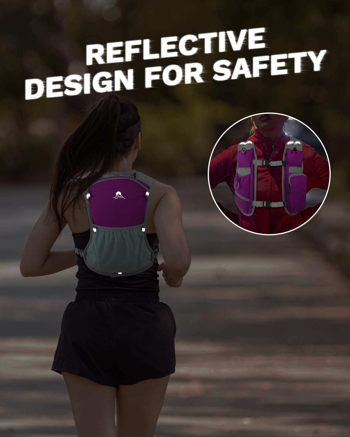 Running Vest for Women and Men, Hydration Running Backpack, Runners Vest, Hydration Vest for Running, Walking, Marathon, Hiking, with Front Phone Holder, Adjustable Chest and Waist Strap
