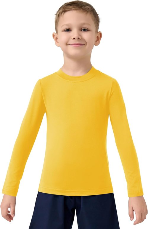 Dreammonkey Toddler Boys Compression Shirt - Quick-Dry Long Sleeve Base Layer | Sizes 2T-14 Years