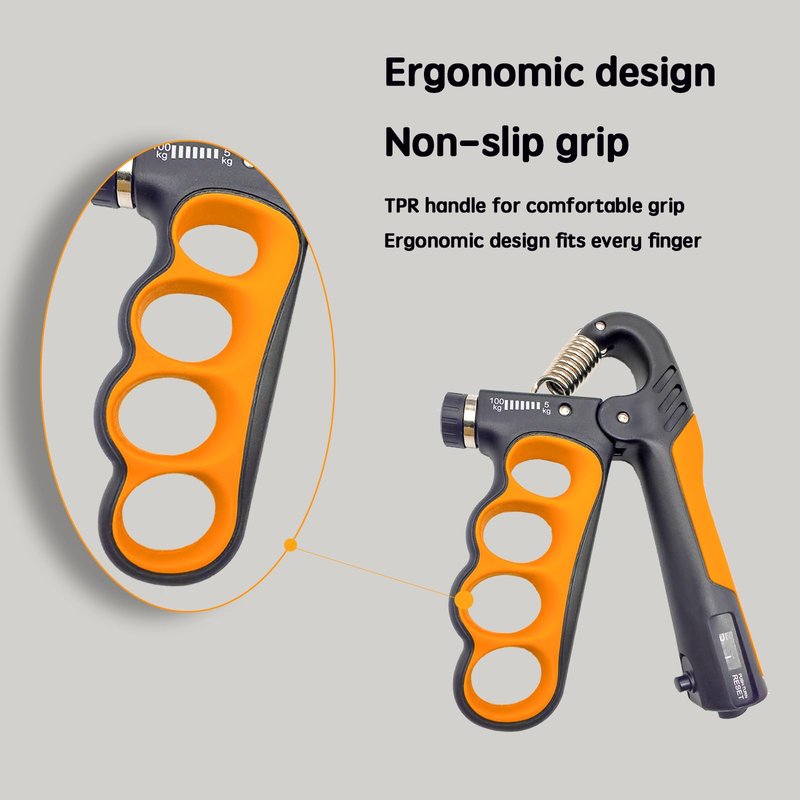 uvedabul Grip Trainer | Gain Herculean Strength with our Grip Strength Trainer - Crush Forearm Exercises with Adjustable Resistance and Ergonomic Design (yellow)