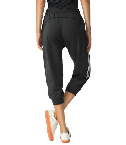 SPECIALMAGIC Women's Capri Pants Cropped Joggers with Pockets Elastic Waist Drawstring Capri Sweatpants Black 3X-Large