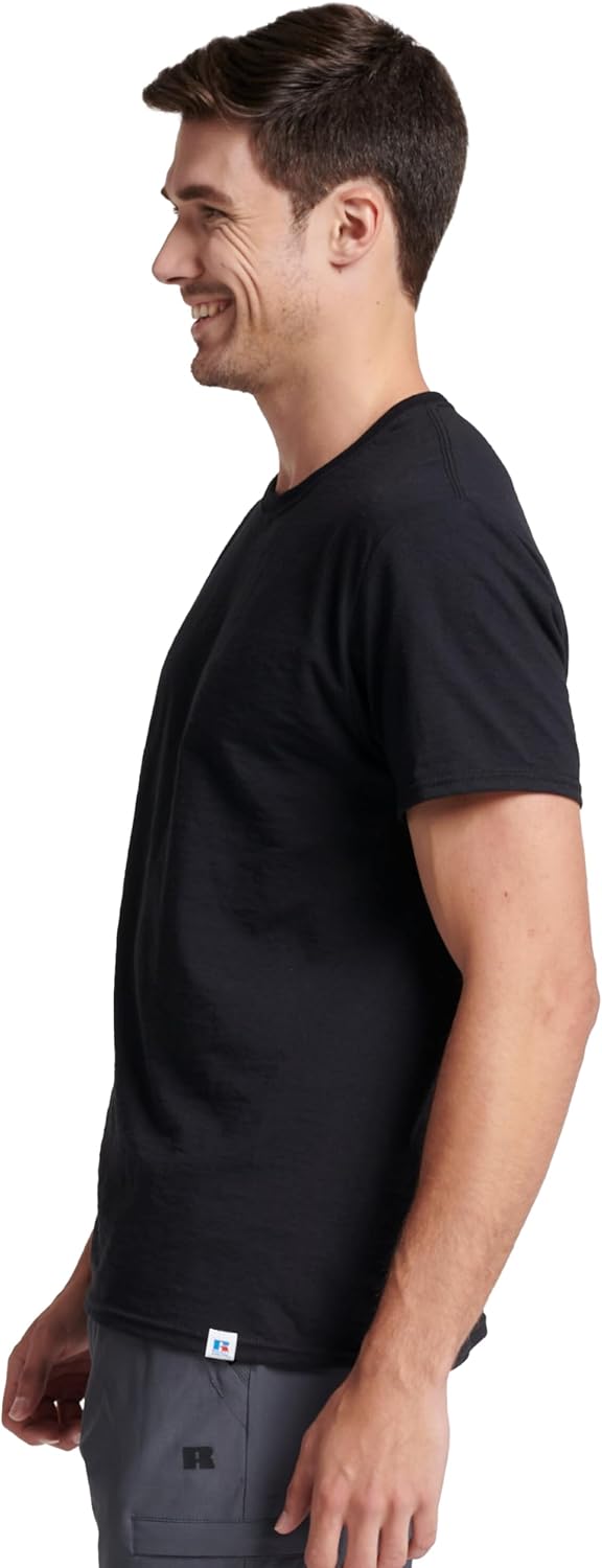 Russell Athletic Men's Dri-Power Short Sleeve Tees - Moisture Wicking & Odor Protection | UPF 30+ | Sizes S-4X