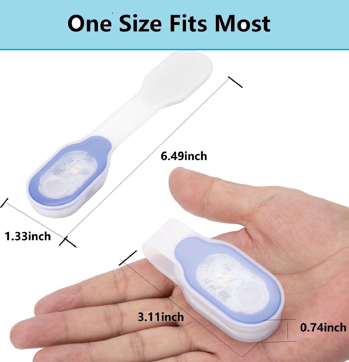 LED Flashlight Clip On Flashlight Nursing Night Light Clip Hands Free Rechargeable Safety Night Shift Lights for Outdoor Sports