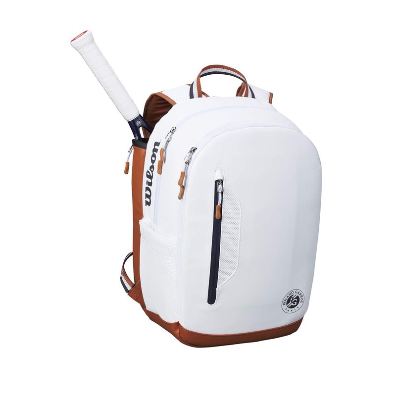 Wilson Unisex-Adult Roland Garros Tour Backpack, White, 2 Rackets