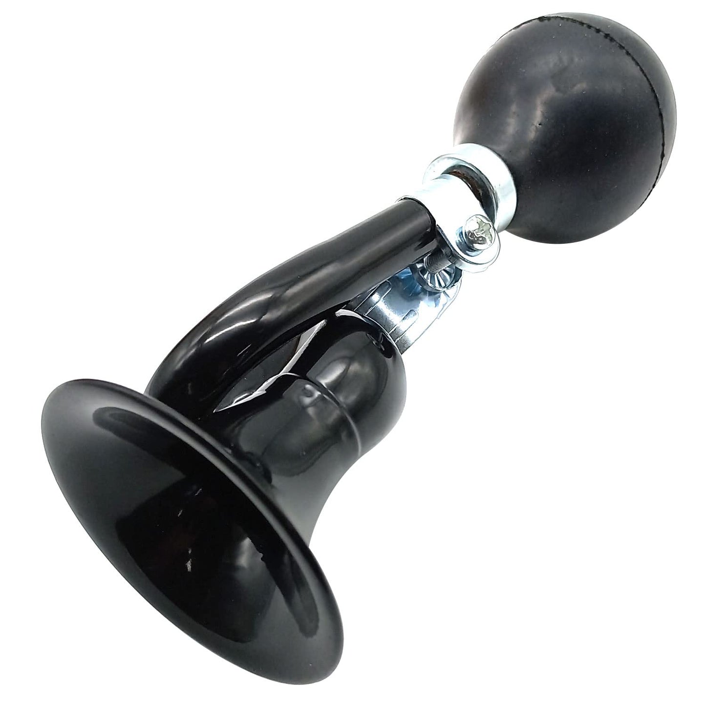 Bugle Horn, Bike Metal Air Horn, Bicycle Bells with Rubber Squeeze, Bike Accessory, Vehicles, Golf Carts, Retro Bike Horns for Kids Bikes 7.3 Inches, Black