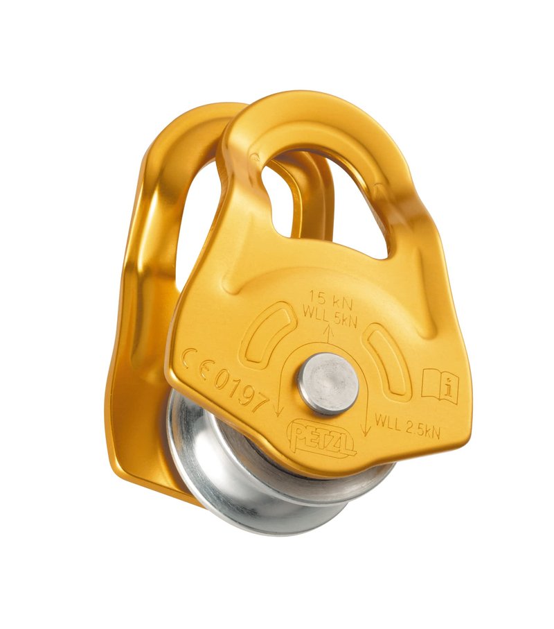 Petzl, Mobile, Ultra-Compact Pulley (Old Version), Yellow