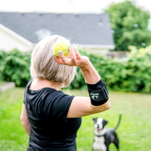 BioSkin Hypoallergenic Elbow Band with Compression Pad and Supportive Strap for Pain Relief from Tennis Elbow and Golfer's Elbow (XS - Small)