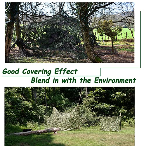 Sposuit Woodland Camo Netting 16ft x 16ft - Military & Hunting Camouflage Net for Hunting, Camping, Party Decorations
