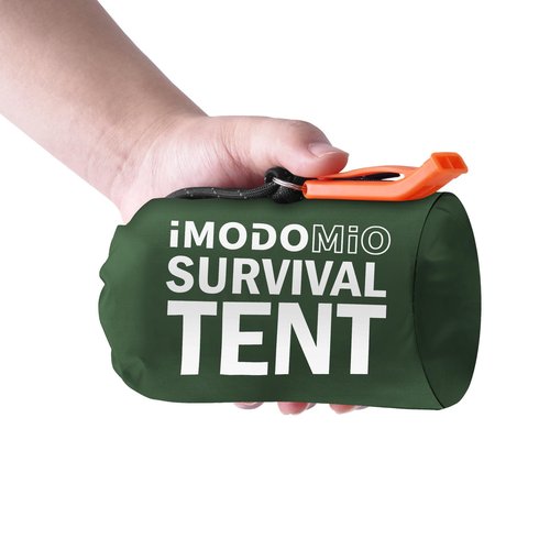 Life Emergency Tent Survival Shelter - 2 Person Mylar Emergency Shelter Tube Tent, All-Weather Survival Kit for Outdoor Camping & Bug Out Bag Gear with Whistle & Paracord
