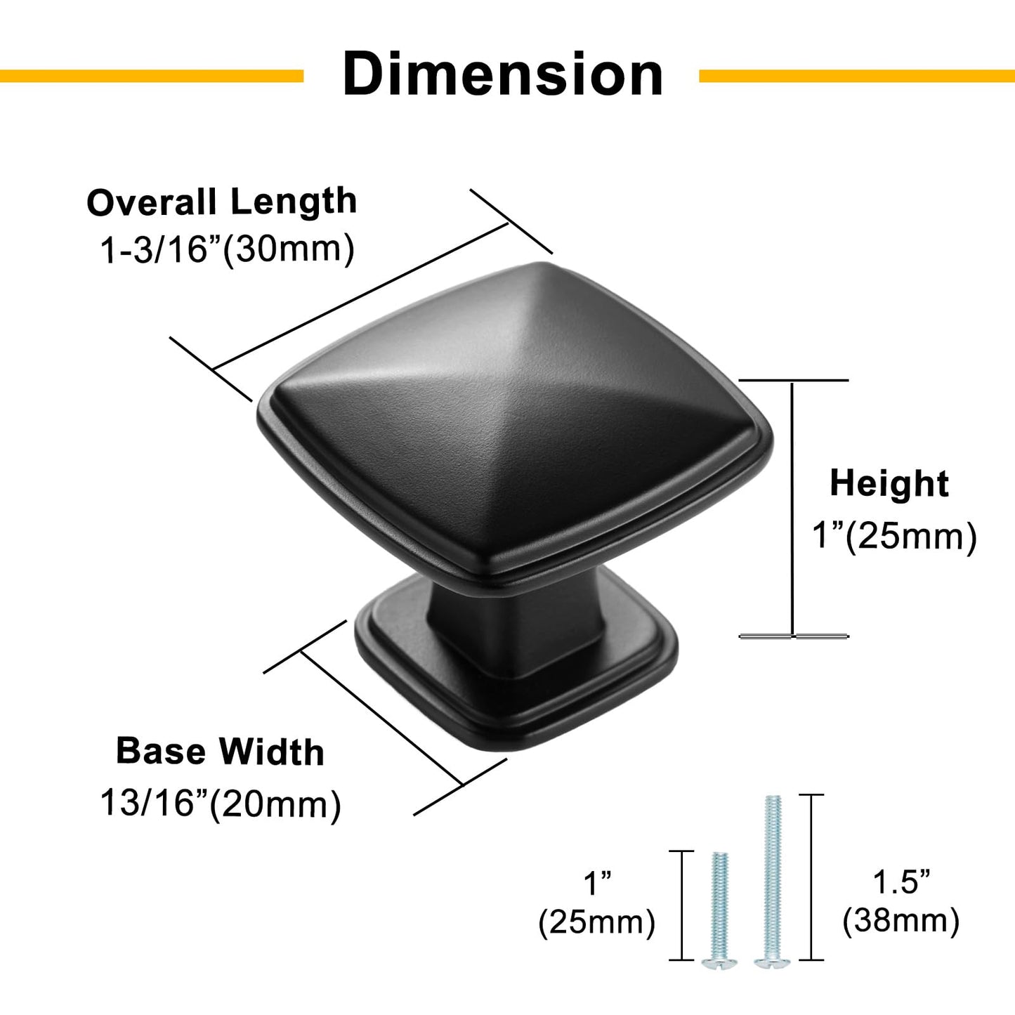 BEROSSA Antique Brass Cabinet Knobs Vintage Brass Drawer Knobs, 10 Pack 1-1/4 Inch, 1990 Square Single Hole Cabinet Pulls for Kitchen Cabinets Drawers Bedroom Dresser Cupboard Bathroom Vanity