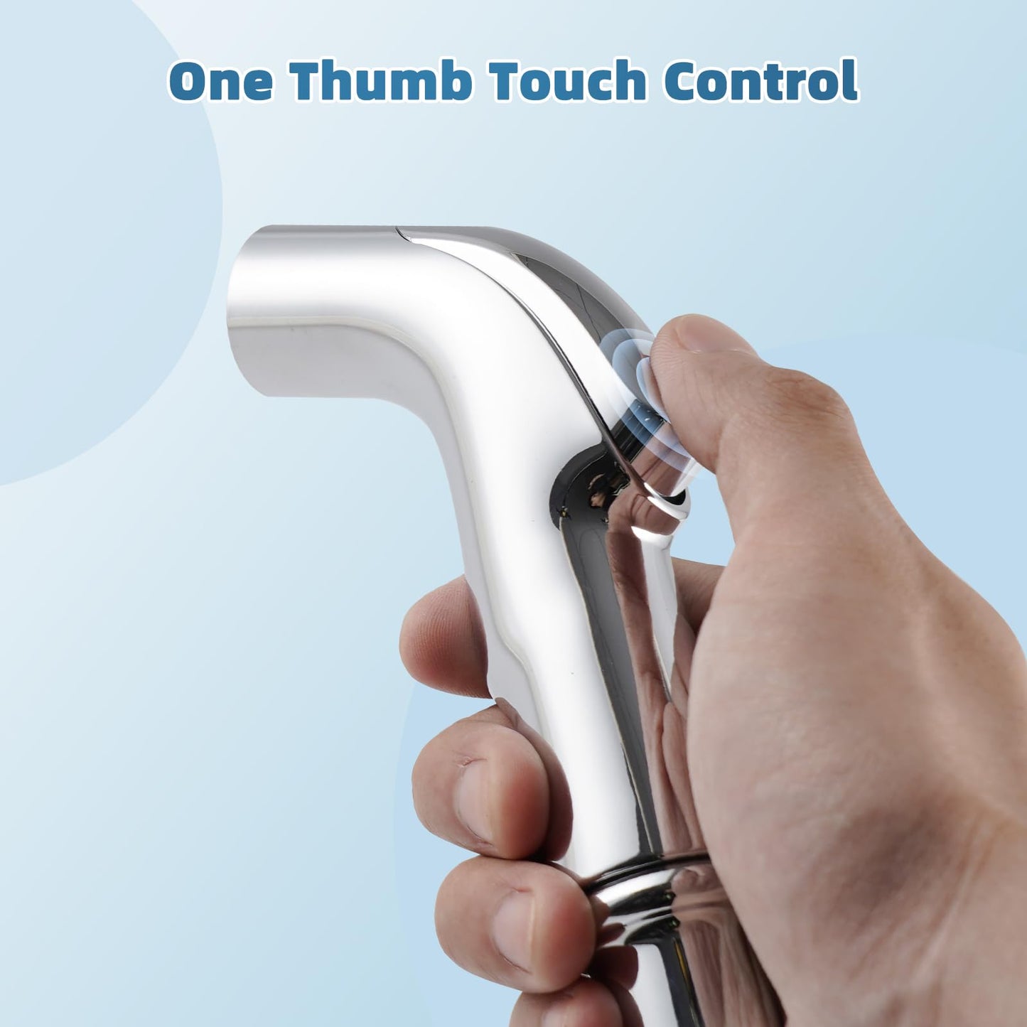 Hygie Rinse Universal Sink Sprayer Attachment for Faucet, Kitchen Side Sprayer Head Compatible with Delta, Moen, Kohler and Other OEM Brands Pull Out Spray Head, Nozzle Head Only, Chrome