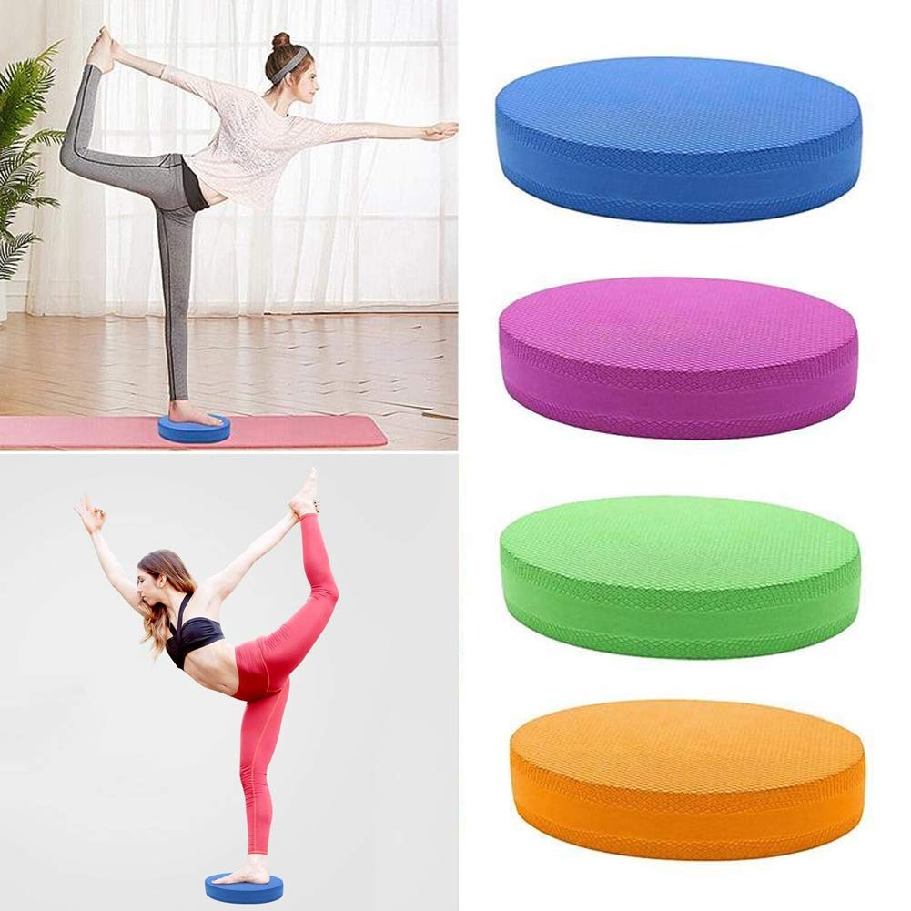 Oval Balance Pad, Non-Slip Foam Pad Exercise Balance Pad Soft Stability Trainer Knee Pads Trainer for Therap-y, Yoga, Dancing Balance Training, Pilates,Fitness(Blue)