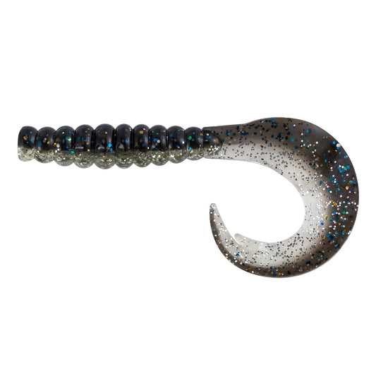 Dr.Fish 10 Pack Grub Soft Fishing Lures, 3 inch Soft Plastic Baits Worm Swimbaits Ribbon Tail Shad Bait for Freshwater Bass Fishing Lures Crappie Walleye Panfish Black and White