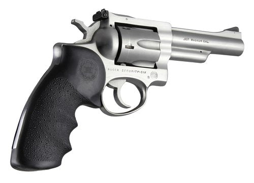 Hogue OverMolded Rubber Grip for Ruger Security Six, Black - 87000