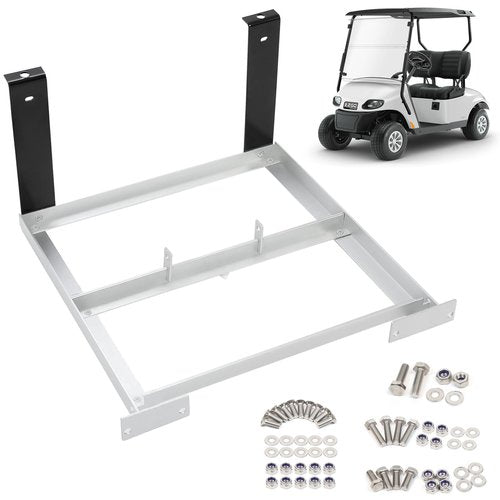 Cartalia Aluminum Battery Tray Rack No Need Drilling and Cutting for 1994+ EZGO TXT/Medalist, Freedom TXT, Valor 36V/48V Electric Golf Cart, Hangers Holder Replacement #70046-G01 Included All Hardware