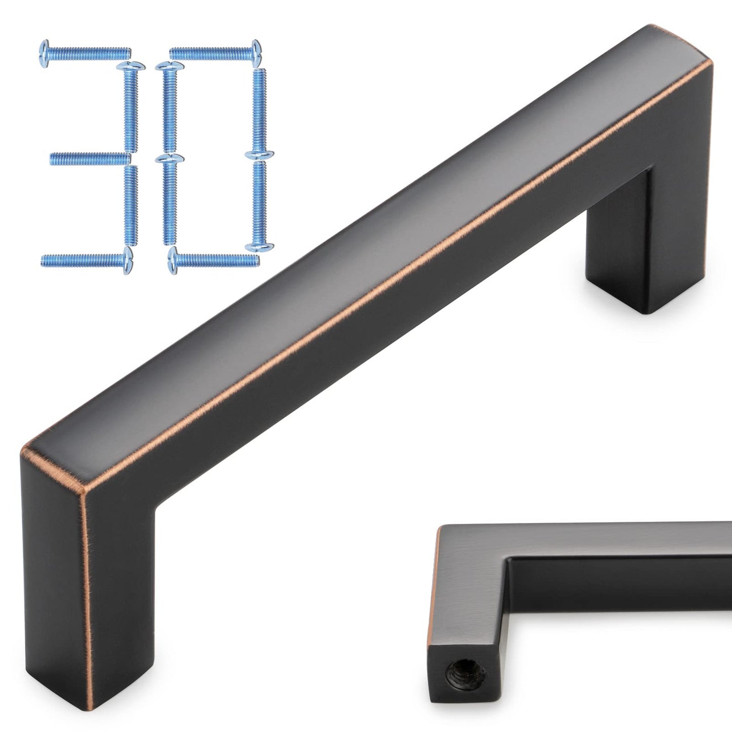 KOOFIZO Oil Rubbed Bronze Cabinet Pulls Bronze Cabinet Handles, 30 Pack 3 Inch Rubbed Bronze Hardware for Kitchen Cabinets Drawer Dresser 1816 Cupboard Bedroom Bathroom