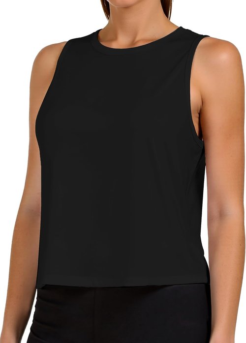 AURUZA Ice Silk Workout Tank Tops - Women's Athletic Sleeveless Gym Top for Sun Protection | Loose Fit