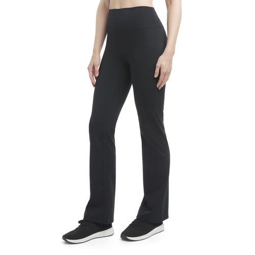 Danskin Women's Active High Waist Straight Leg Yoga Pants, Black Salt, Medium